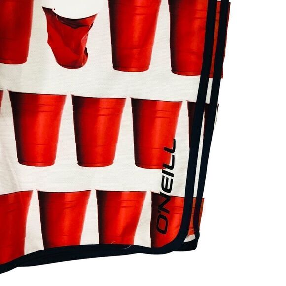 NWT O’NEILL Board Shorts Beer Pong Cup American Flag Surface Men’s Sz 30 - Picture 3 of 13